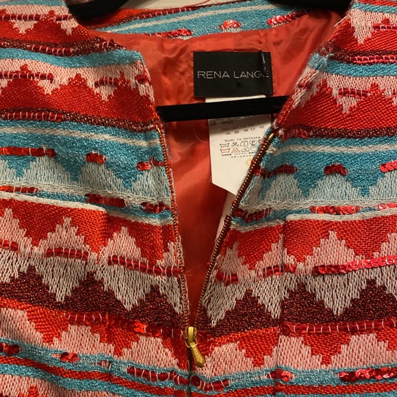 Rena Lange striped evening jacket | size 8 - Picture 4 of 7